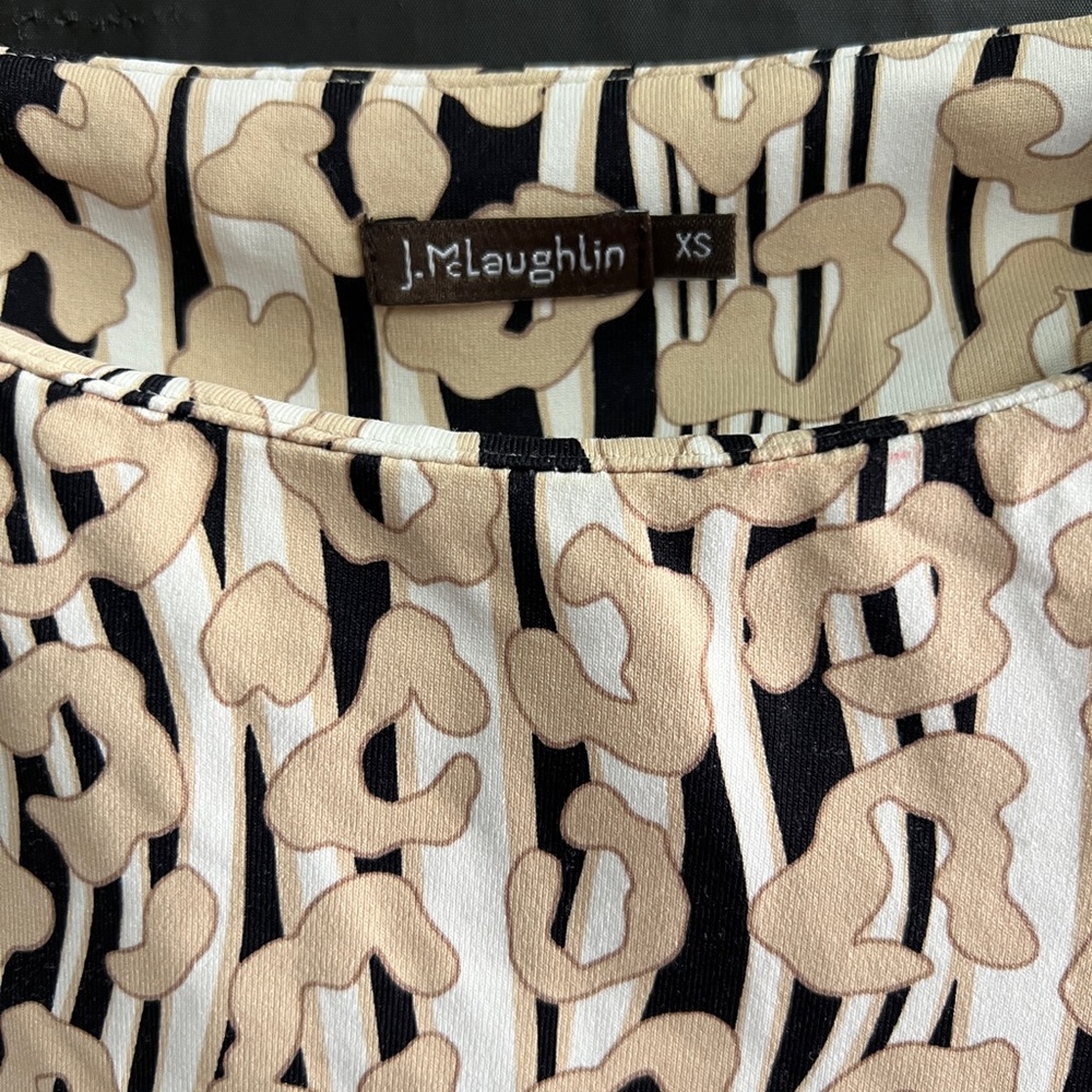 J Mclaughlin Xs Animal Print Sheath Dress - image 3